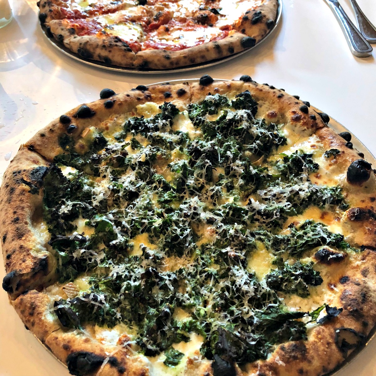 Kale Pizza at Folk Restaurant in Nashville from Spinach Tiger