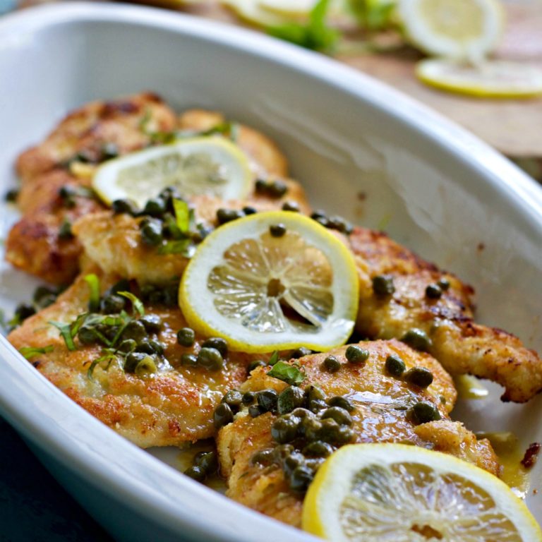Low Carb Chicken Piccata with Almond Flour (Keto Friendly, Paleo)