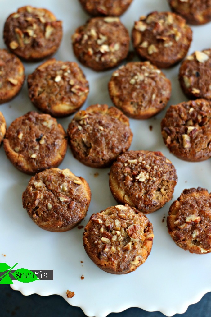 Low Carb Grain Free Pecan Tassies from Spinach Tiger #paleo #christmas #cookie #pecan #lowcarb #grainfree #keto