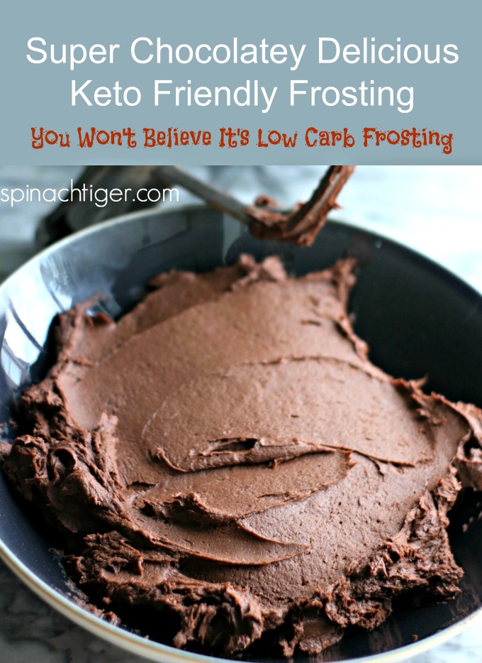 Low Carb Chocolate Buttercream Frosting, Keto Friendly from Spinach Tiger