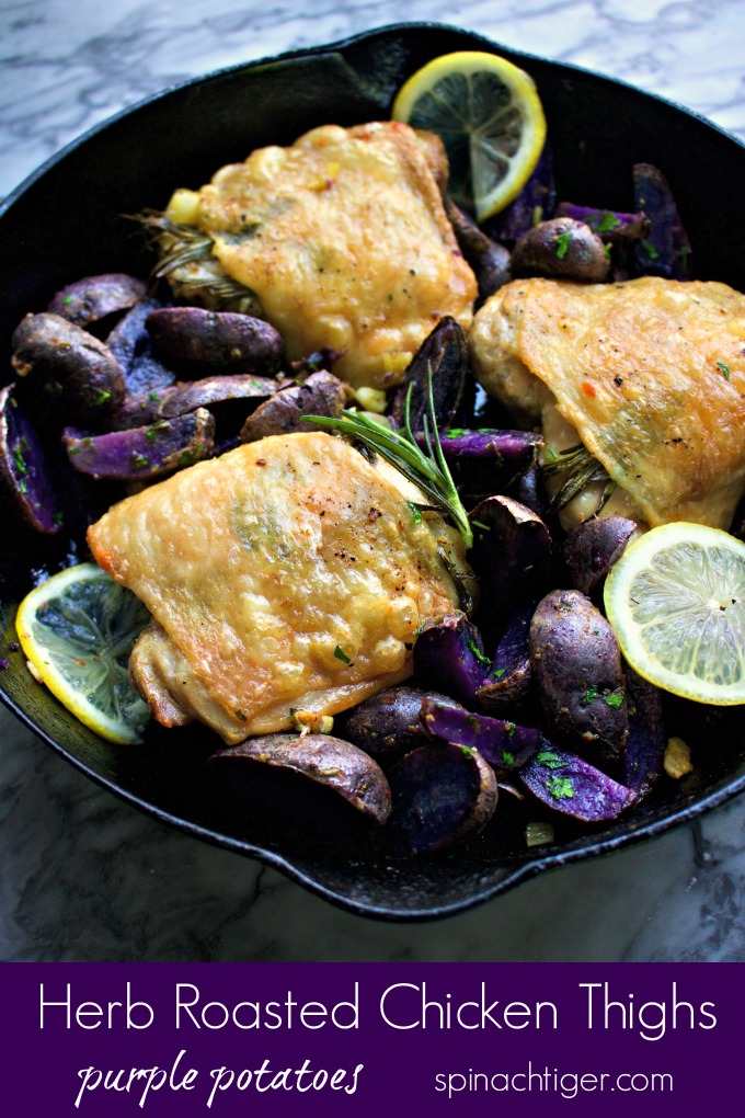 Recipes for Chicken Thighs (Chicken with purple potatoes)