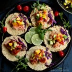 Salmon Tacos with Mango Tomato Salsa