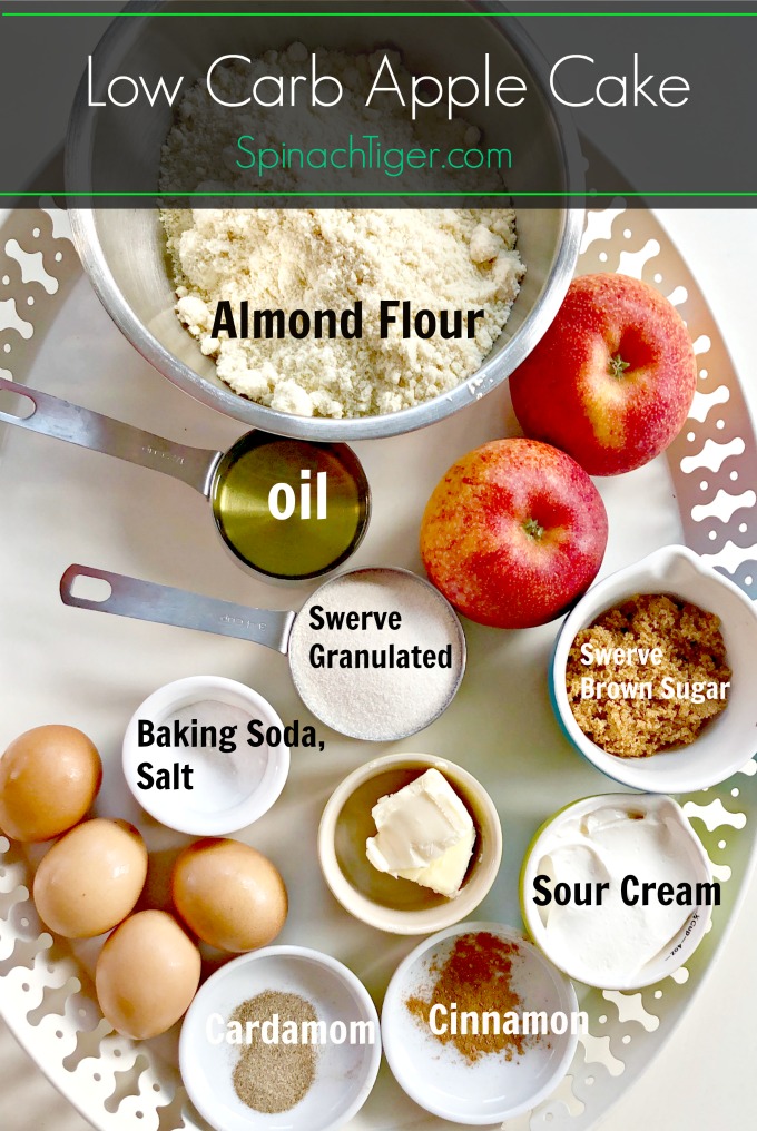 Ingredients for Low Carb Apple Upside Down Cake from Spinach Tiger