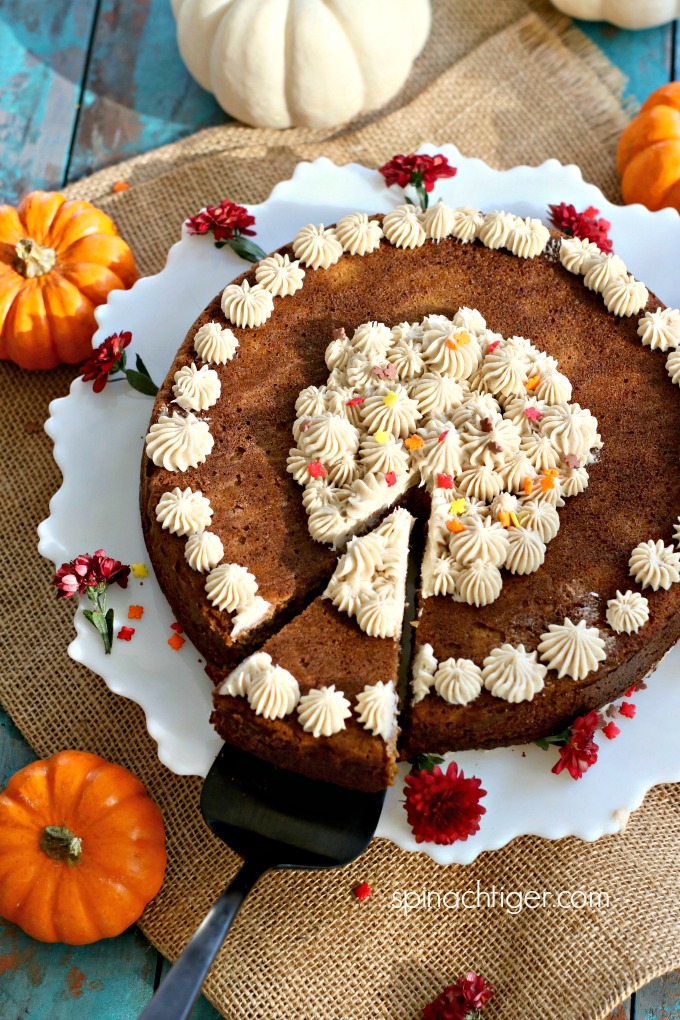 Grain Free Pumpkin Spice Cake with Pumpkin Spice Frosting 