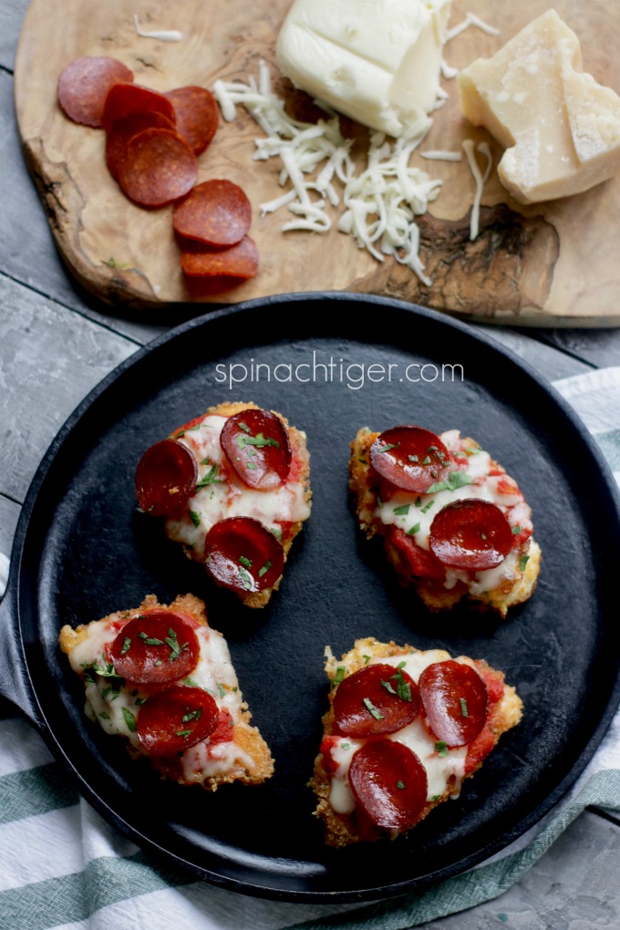 Keto Chicken Parmesan with Pork Panko from Spinach tiger