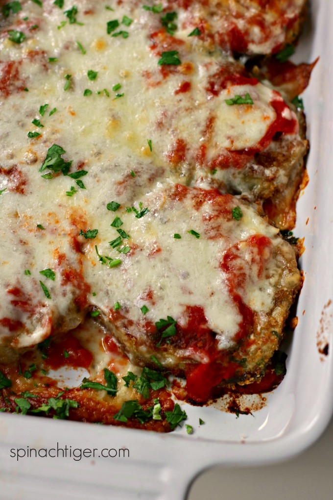 Keto Eggplant Parmesan Pork Panko Breaded from Spinach Tiger 