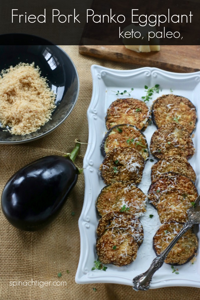 Keto Fried Eggplant with Pork Panko from Spinach Tiger 