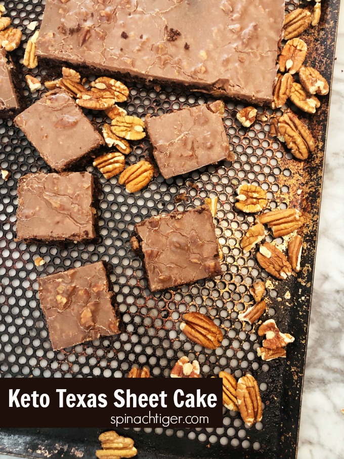 Sugar Free Texas Sheet Cake Recipe From Spinach Tiger (Keto Friendly)