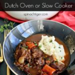 Easy Beef Bourguignon from Spinach TIger #beefbourguignon #beefstew #frenchrecipe