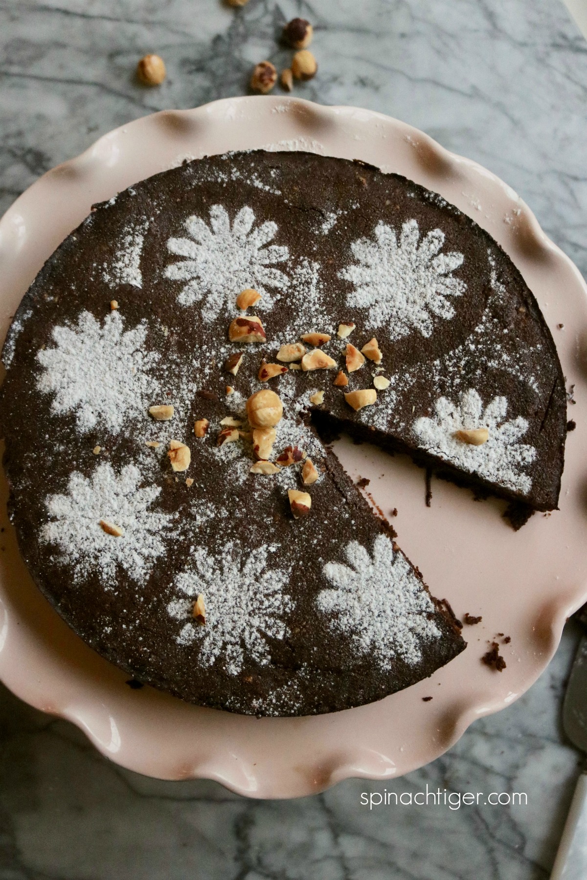 Italian Grain Free Chocolate Hazelnut Cake from Spinach Tiger 