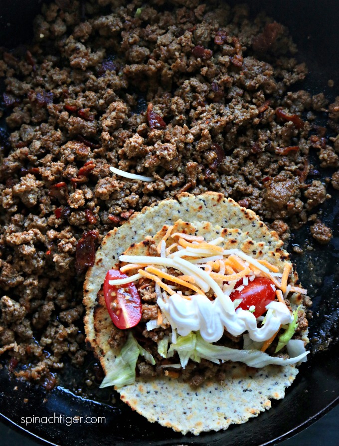 Ground Beef Taco Meat from Spinach Tiger