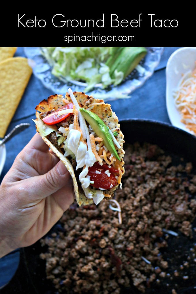 Keto Ground Beef Taco Meat from Spinach Tiger