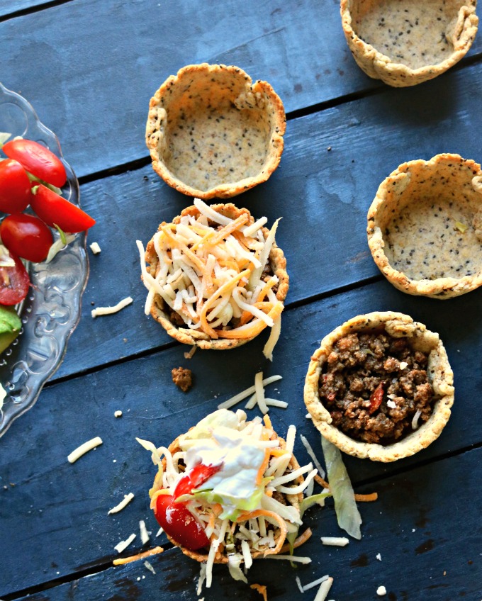 Keto Taco Cups from Spinach Tiger