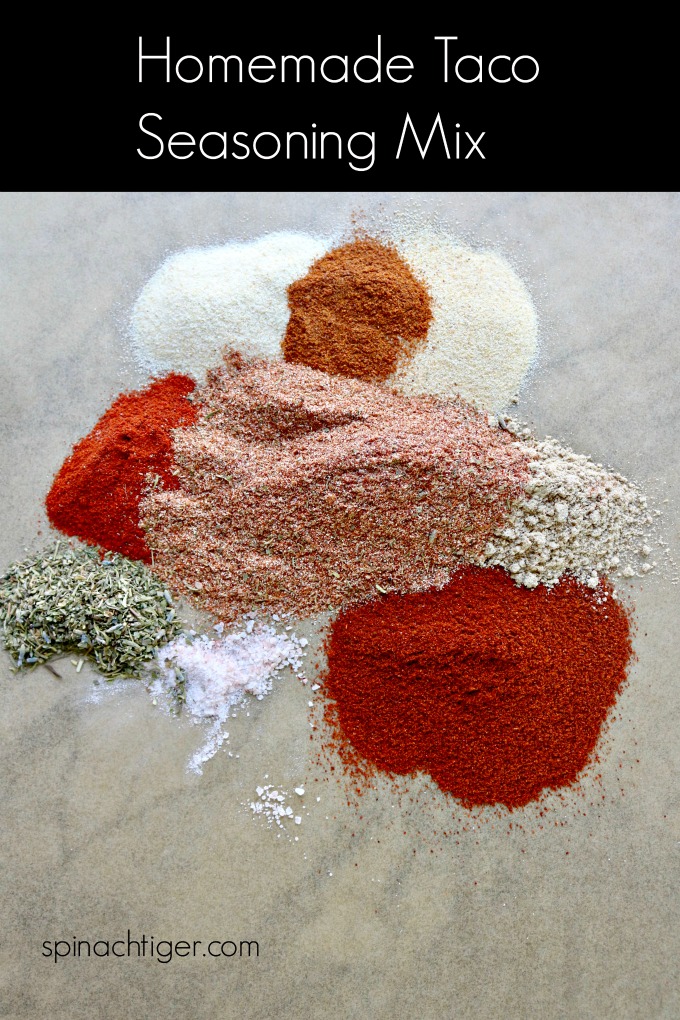 Low Carb Mexican Recipes - Homemade DIY Taco Seasoning Mix from Spinach Tiger