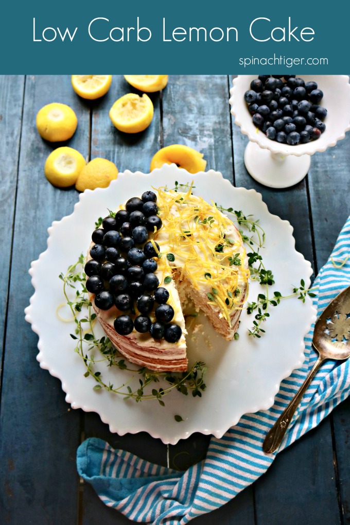 Keto Naked Lemon Cake from Spinach Tiger #ketocake #lemoncake 