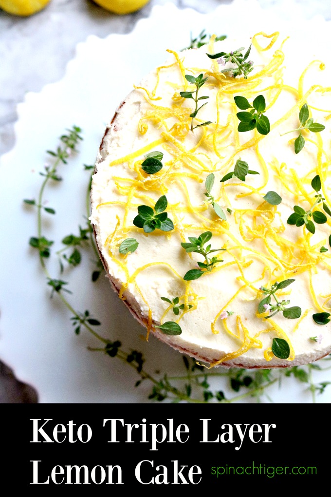 Keto Naked Lemon Cake from Spinach Tiger #ketocake #lemoncake #paleodessert #lowcarbdessert #lowcarbdessert #lowcarblemoncake #ketorecipe #lowcarbrecipe