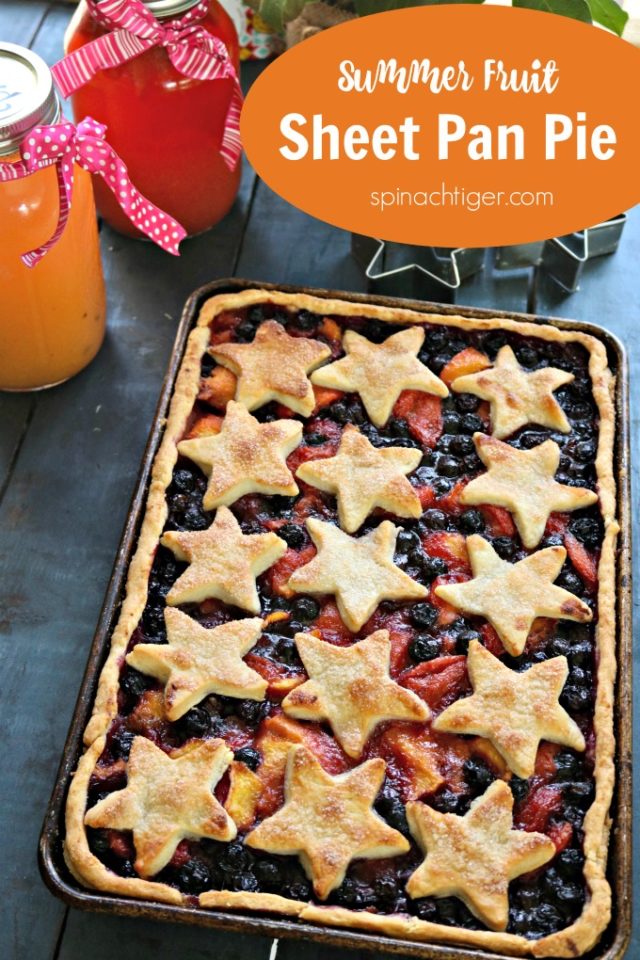 How to Make Sheet Pan Slab Pie with Fresh Peaches and Blueberries