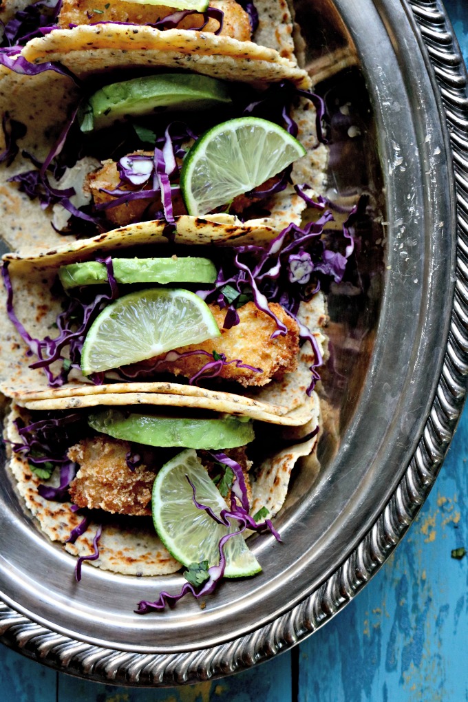 Keto Fried Fish Tacos from Spinach Tiger