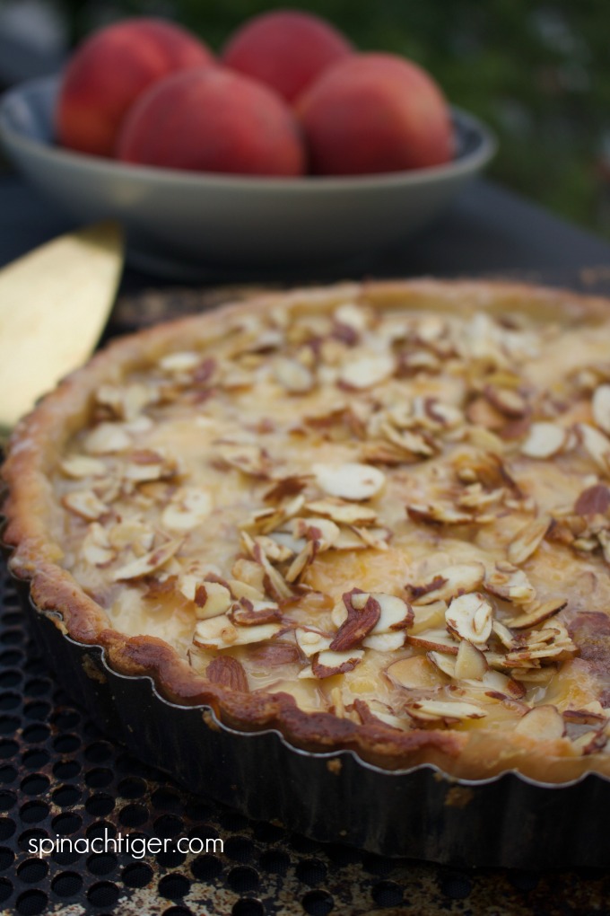 Grain Free Peach Almond Tart from Spinach TIger