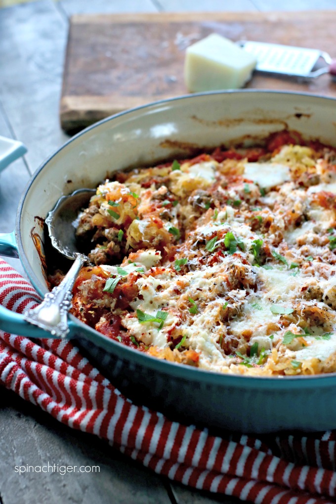 Spaghetti Squash Lasagna with Ground Beef