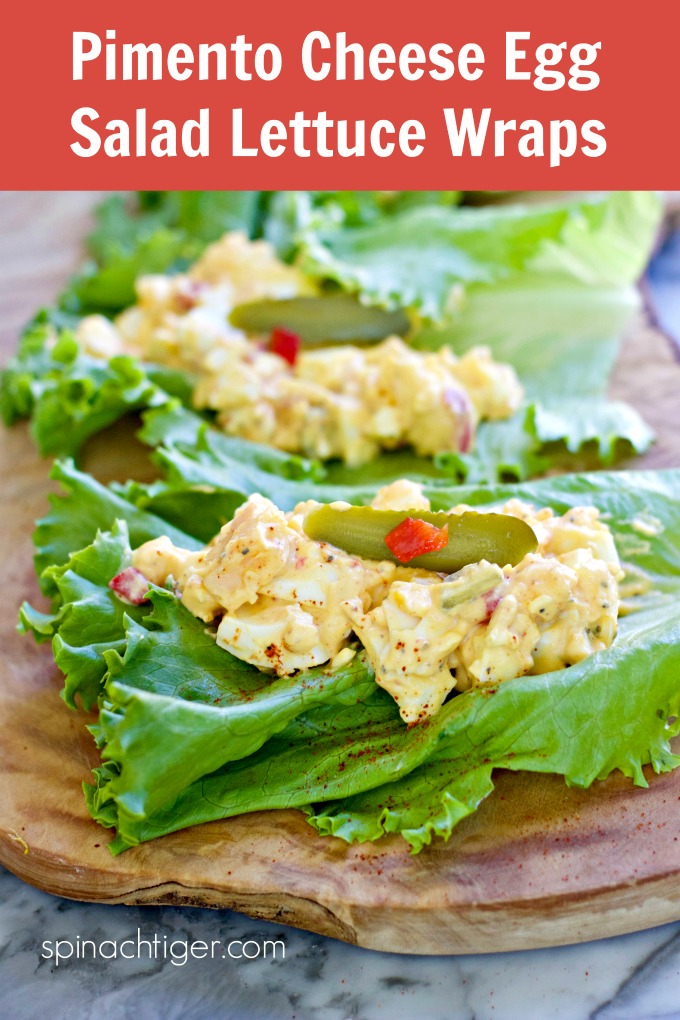 Pimento Egg Salad Lettuce Wraps from Spinach TIger