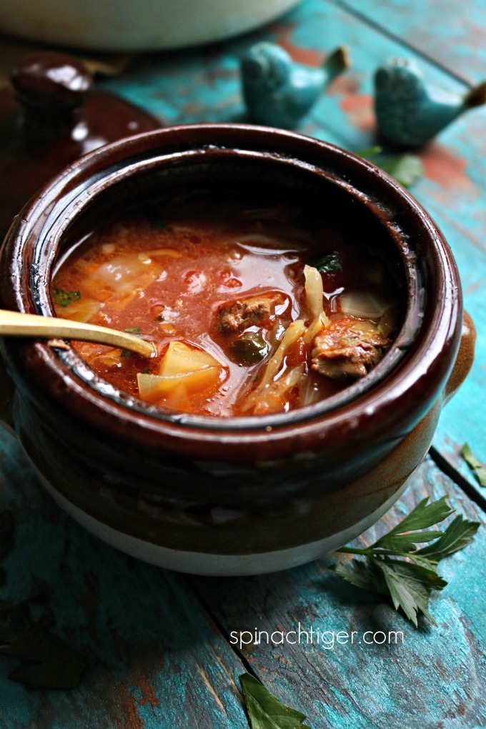 Cabbage Beef Soup from Spinach Tiger