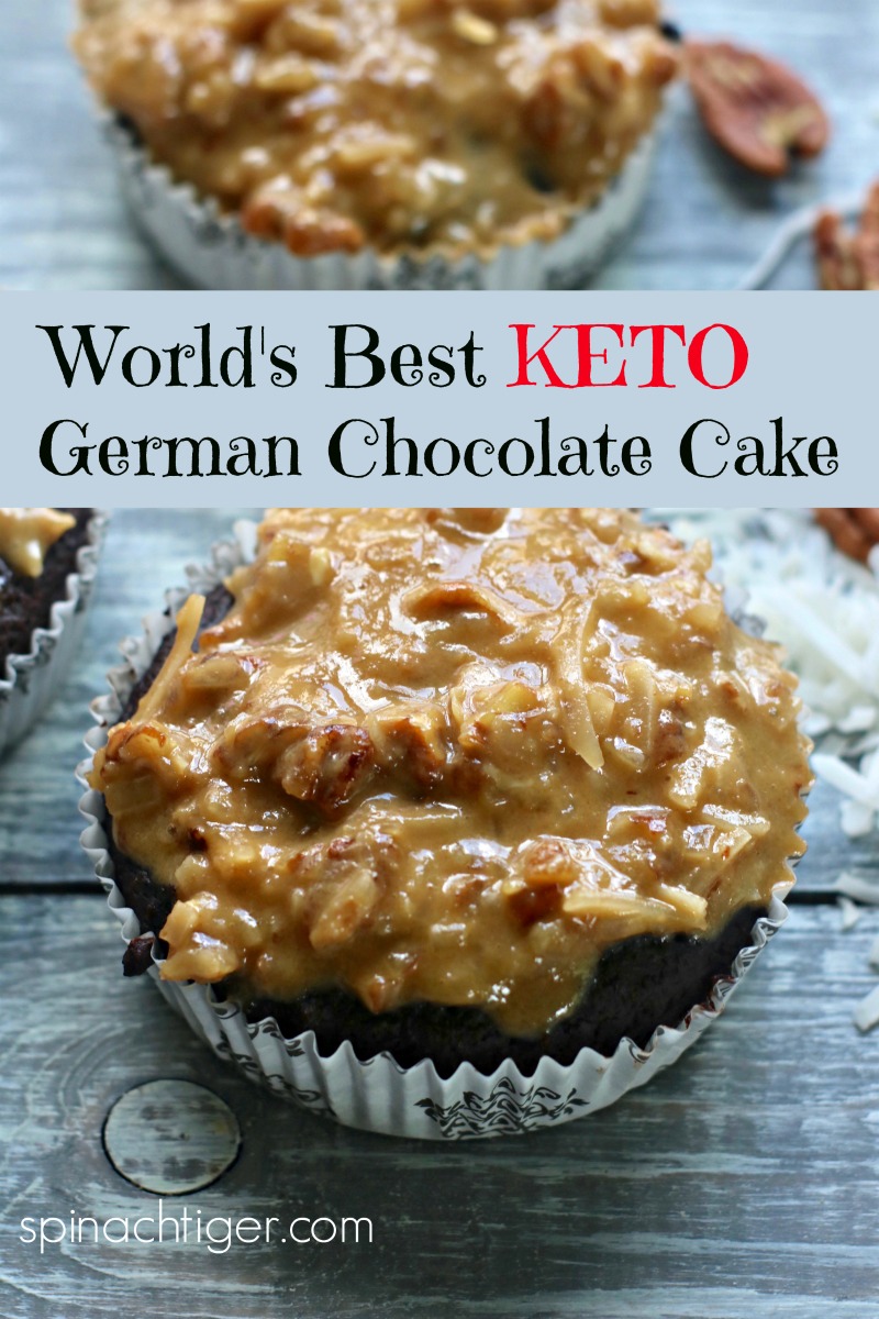 Keto German Chocolate Cupcakes