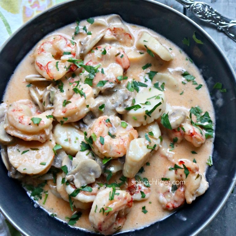 Mixed Seafood in Wine Butter Sauce