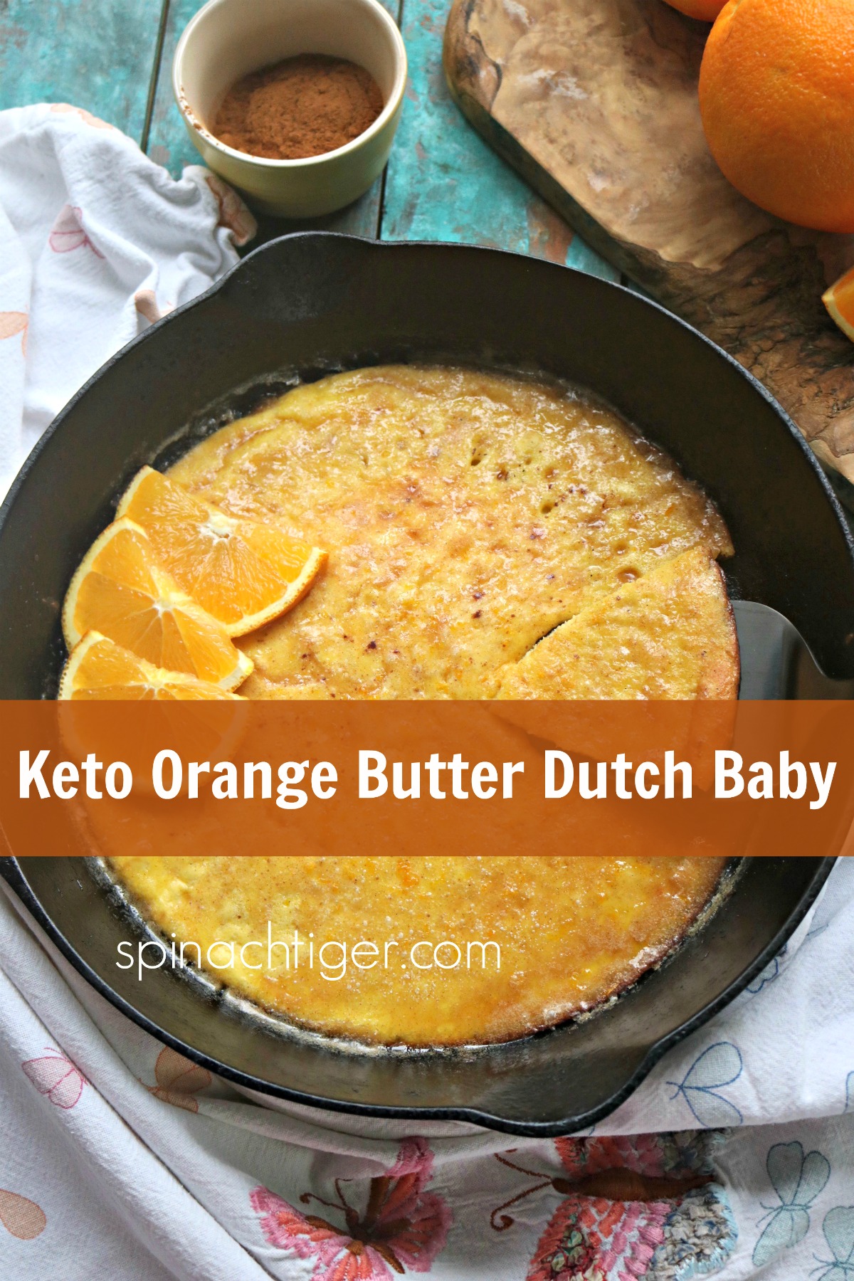 Keto Orange Butter Dutch Baby from spinach tiger