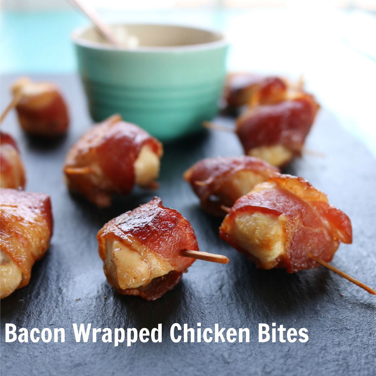 Bacon Wrapped Chicken Bites in Air Fryer