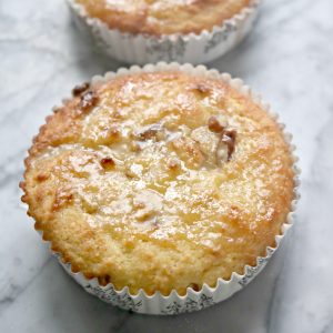 Keto Maple Pecan Muffins with Maple Glaze