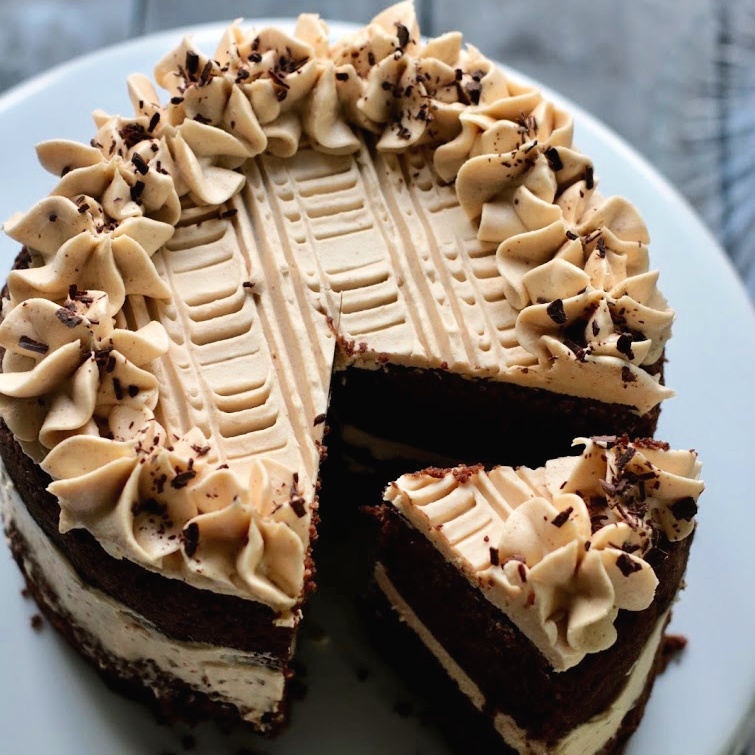 Keto Peanut Butter Frosting, Chocolate Cake