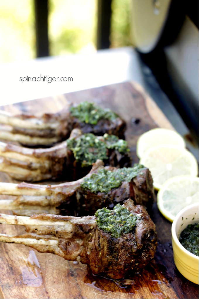 Grilled Lollipop Lamb Chops from Spinach Tiger