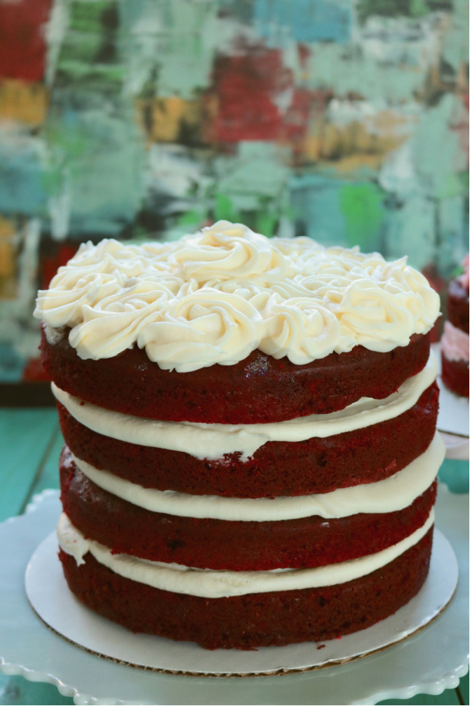 Keto Red Velvet Layer Cake from Spinach Tiger