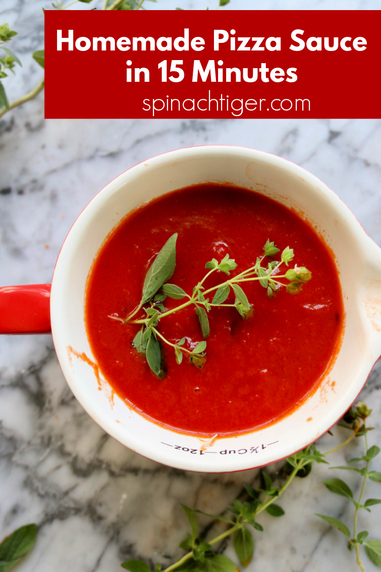 Make easy, authentic, homemade pizza sauce with canned San Marzano Tomatoes in as little as 15 minutes. #pizzasauce #Italiansauce #centotomatoes #spinachtiger #tomatosauce #sanmarzantomatoes via @angelaroberts