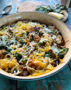 Low Carb Italian Sausage Recipe with Spaghetti Squash