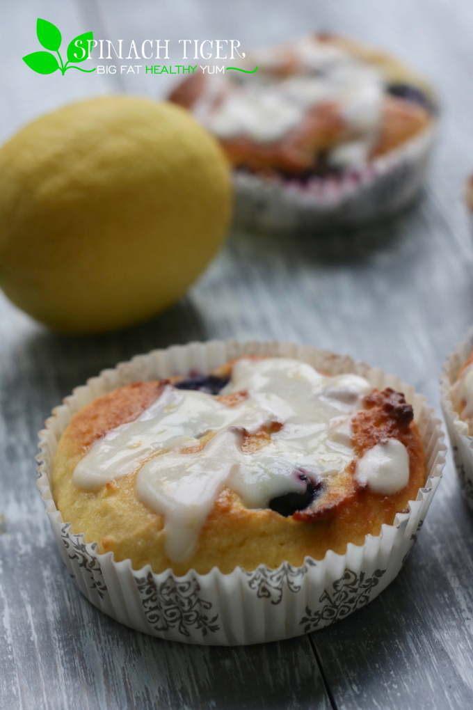 Keto Friendly, Low Carb BLueberry Muffin from Spinach Tiger
