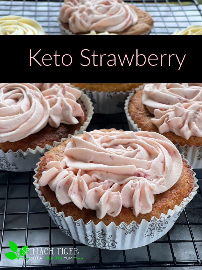 World's best Keto Strawberry cake, cupcakes or layer cake with strawberry cream cheese frosting. #ketostrawberrycupcakes #ketostrawberrycake #ketocreamcheesefrosting via @angelaroberts
