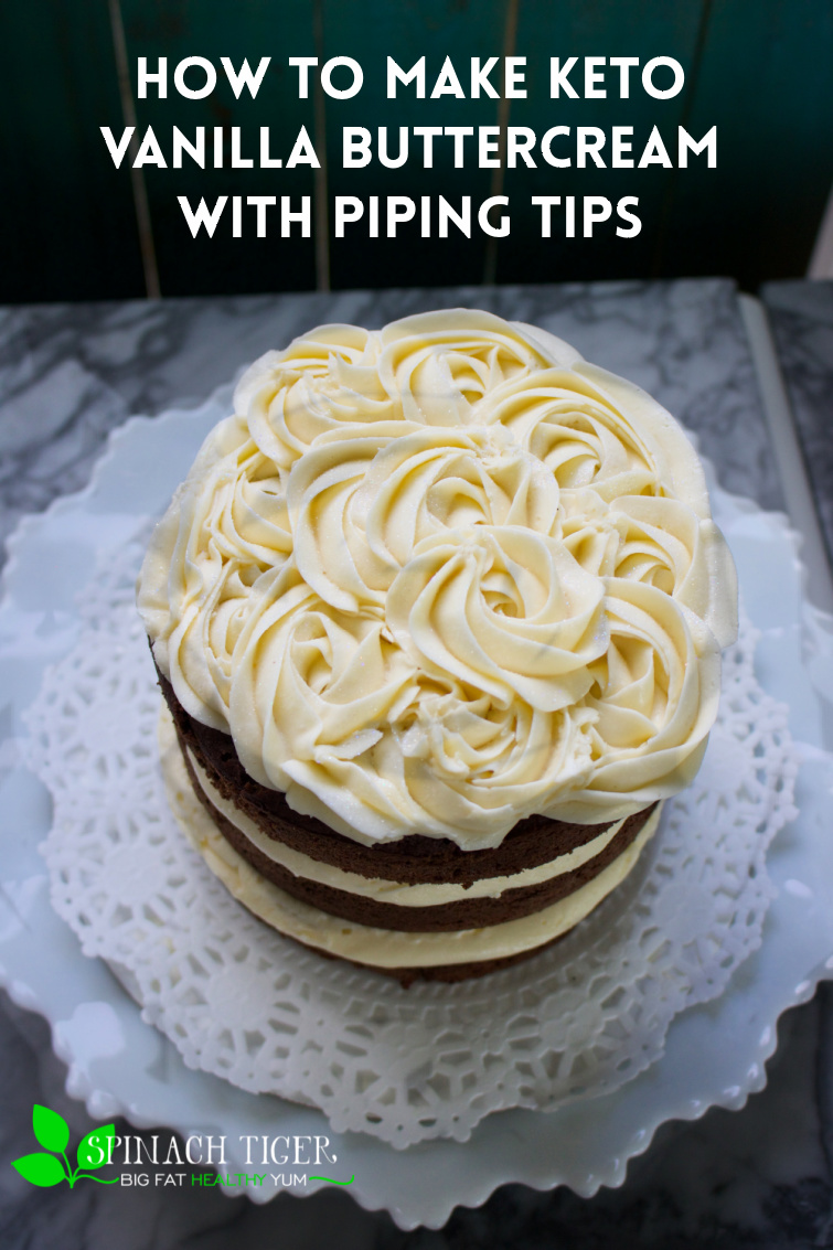 Make a six-inch triple chocolate keto birthday cake. How to frost. How to make perfect keto chocolate cake, Keto Vanilla buttercream. #ketocake #glutenfree #paleo #cake #chocolatecake #vanillabuttercream #spinachTiger via @angelaroberts