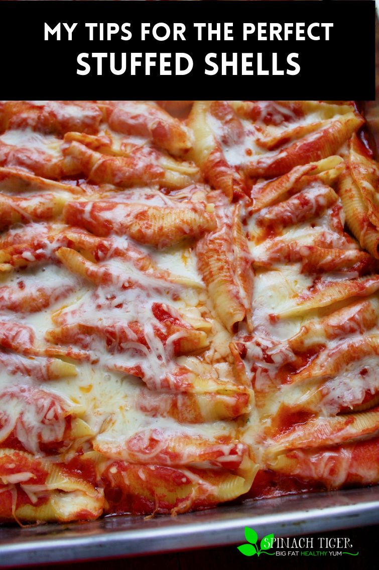 Perfect Italian Stuffed Shells Recipe. Serve at holidays or for crowd. Easier to serve than lasagna, get all the tips for making this iconic dish. #stuffedshellsrecipe #Italianfood via @angelaroberts