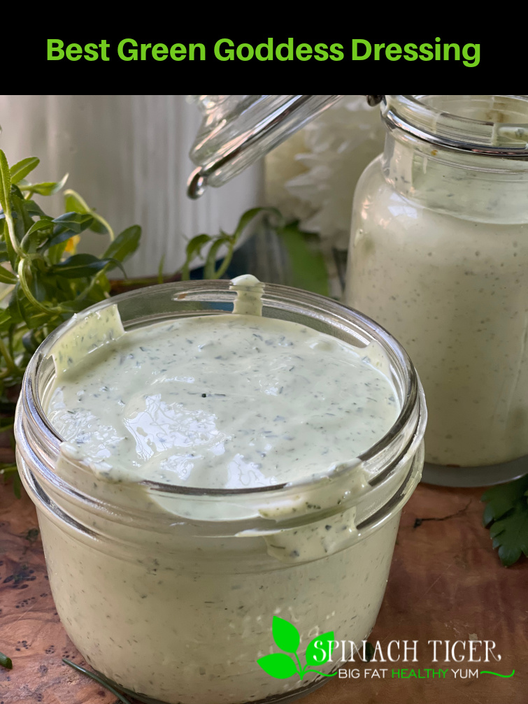 Make homemade green goddess dressing. Salads, Crudites, Artichokes, Fried seafood, fish tacos, deviled eggs. #greengoddess #saladdressing via @angelaroberts