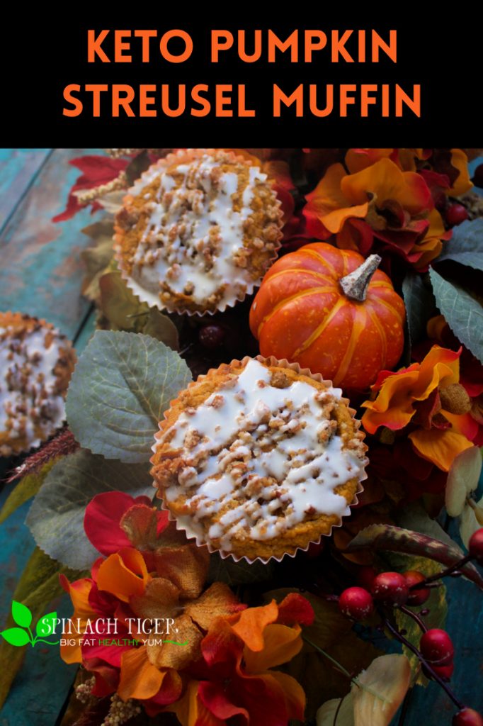 Keto Pumpkin Streusel Muffin from Spinach Tiger
