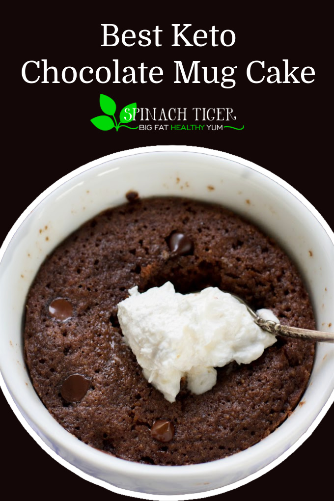 Make easy low carb chocolate mug cake in microwave in 60 seconds. I have a keto bakery and this is includes all my tips and tricks for delicious keto cake. #ketodessert #mugcake #chocolatemugcake #spinachtiger #glutenfreecake via @angelaroberts