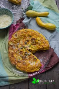 Yellow Squash Bacon Frittata Stove Top