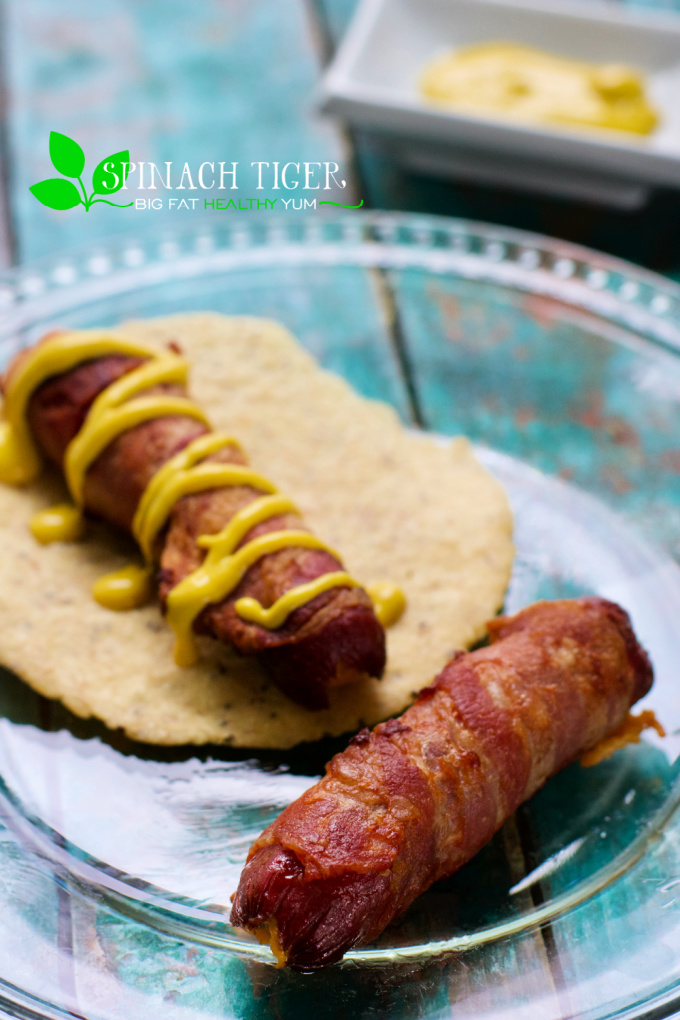 Cheese Stuffed Bacon Wrapped Hot Dogs