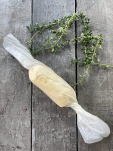 Wrapped Thyme compound butter