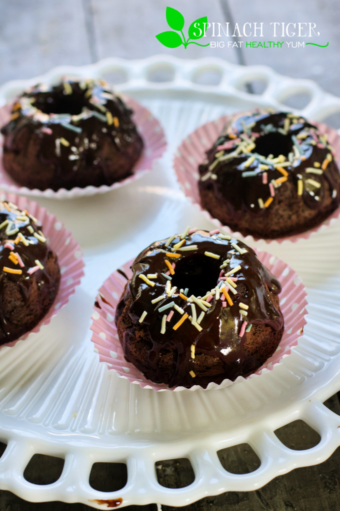 Keto Mini Chocolate Bundt Cakes with Chocolate Ganache