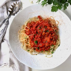 Pasta with eggplant Sauce
