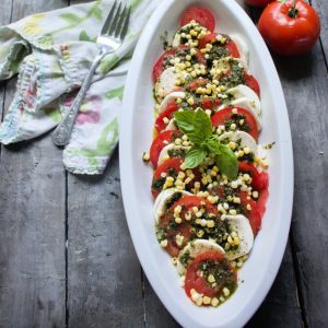 Caprese Salad with Corn