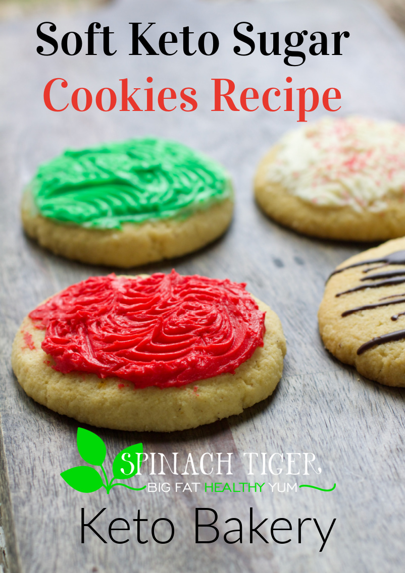 From A keto Bakery owner: Keto Soft sugar cookies, easy to roll and bake, and extra good when topped with keto buttercream. Made with almond flour, coconut flour and Swerve Confectioner's Sweetener for a very fluffy cookies. #ketocookie #spinachtiger via @angelaroberts
